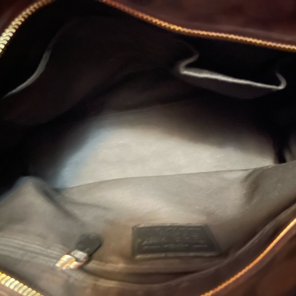 Coach Signature Brown and Black Tote - Picture 3 of 6